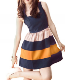 Vestido Color Block