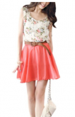 Vestido Flower Print
